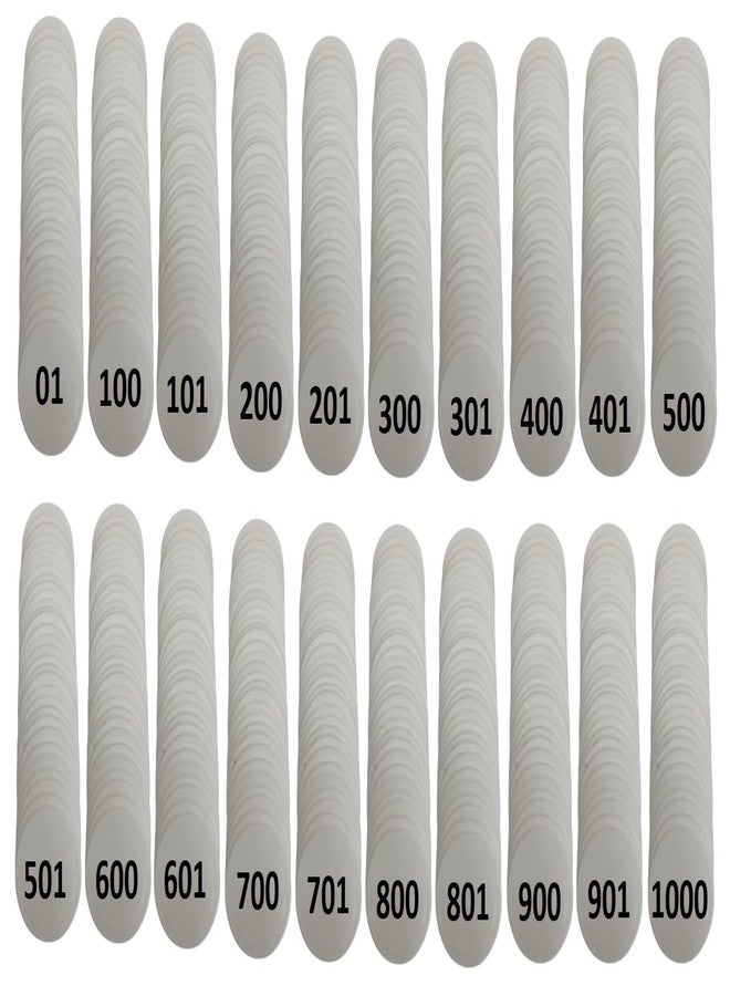 MOREL Embossed 1 to 1000 Numerical Plastic Round Shape Token Coin(31MM) for Shop, Board Games, Stores, House, School ETC.(White Color) (White),Lifetime GARANTY of Printing - Image 1